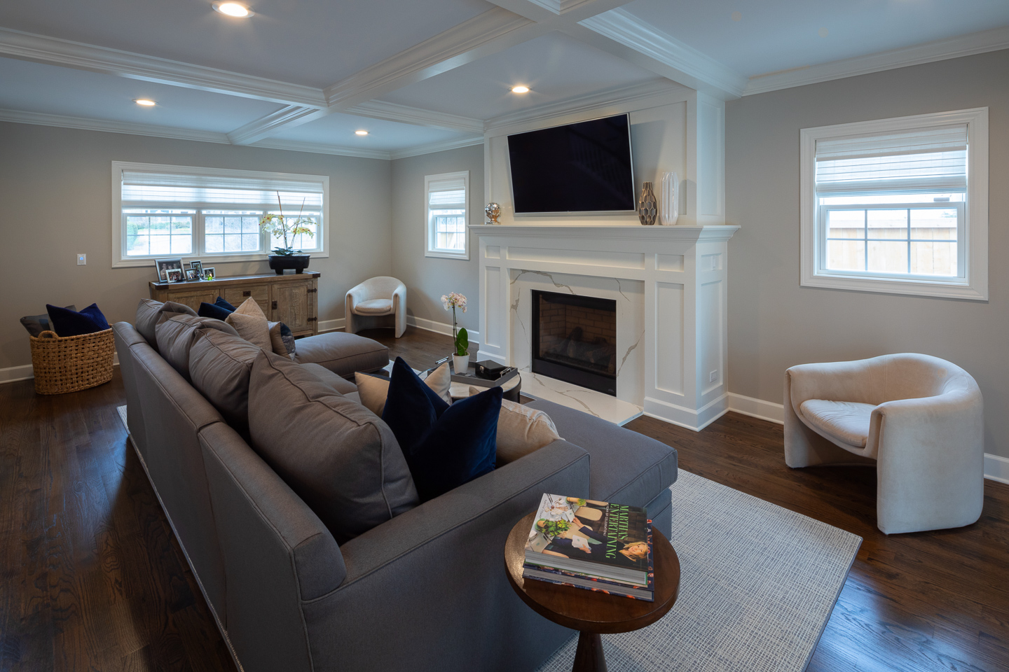 family room by Samara Development Deerfield Illinois